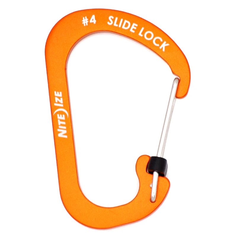 Nite Ize SlideLock® aluminum carabiner, color: orange